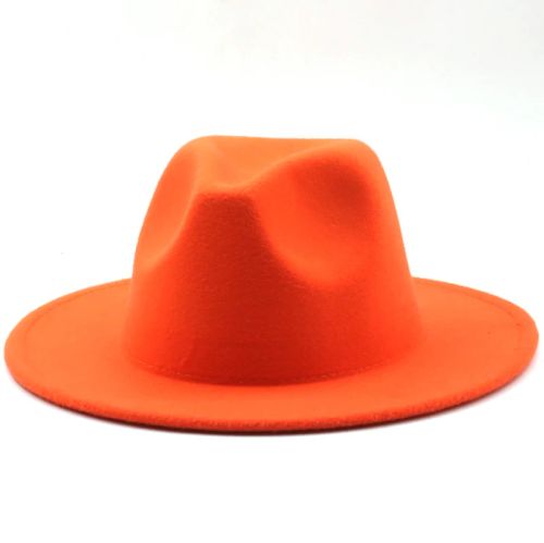 Jiangxihuitian Wide Brim Fedora Hat - Stylish Wool Felt for All Seasons