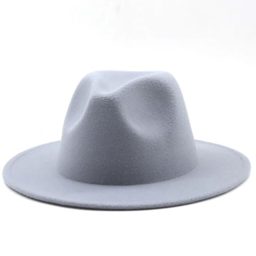 Jiangxihuitian Wide Brim Fedora Hat - Stylish Wool Felt for All Seasons