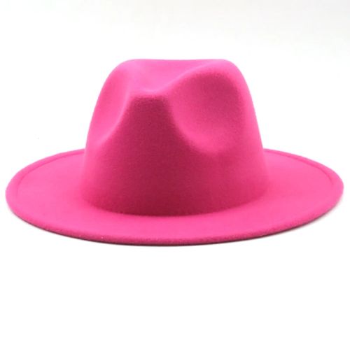 Jiangxihuitian Wide Brim Fedora Hat - Stylish Wool Felt for All Seasons