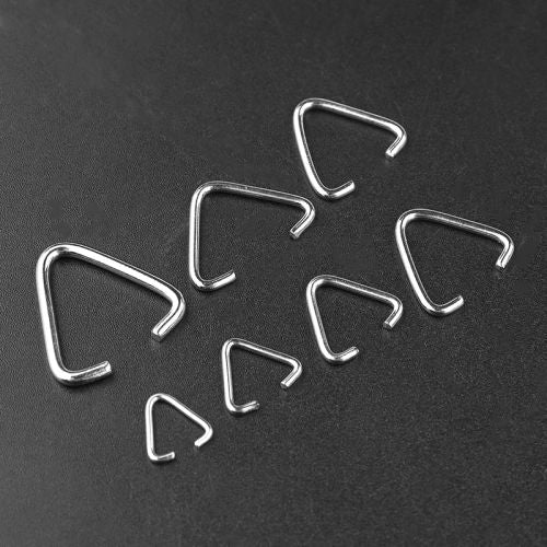 50-200pcs Triangle Loops Jump Rings Multi Size Split Rings Open Rings Connectors Clasps Hooks For Jewelry Making