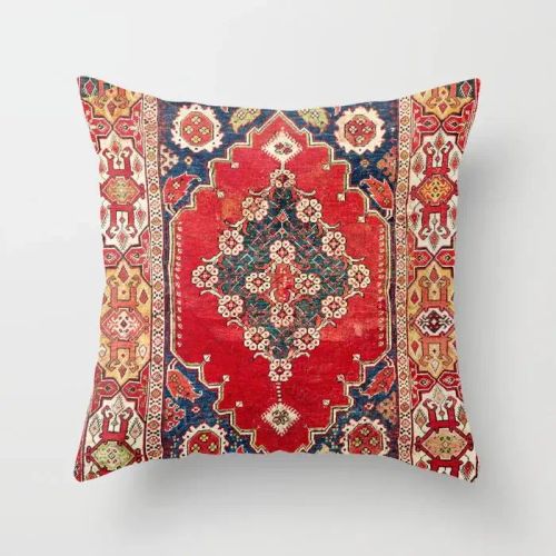 Geometric Plush Cushion Cover - Decorative Pillowcase for Home & Car