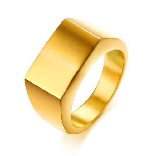 VQYSKO Classic Stainless Steel Wedding Rings - Durable & Stylish Bands - Gold / 8