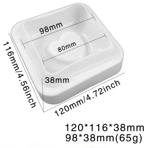 ZINBOOM Heart Shape Candle Mould - Durable Silicone for DIY Crafts