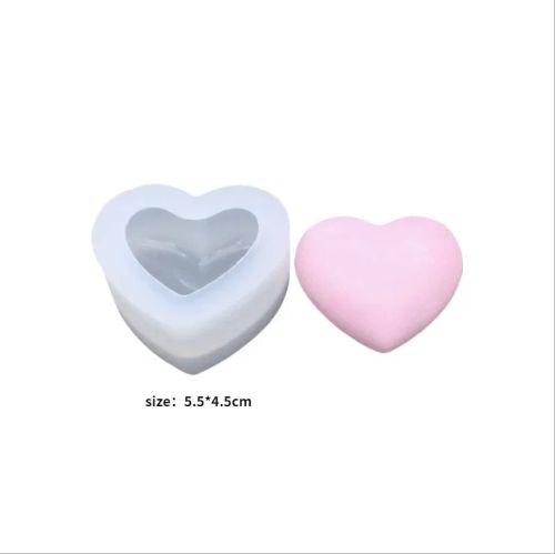 ZINBOOM Heart Shape Candle Mould - Durable Silicone for DIY Crafts - C