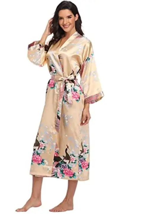 YEGDBDU Satin Kimono Robe - Elegant Summer Sleepwear for Special Occasions