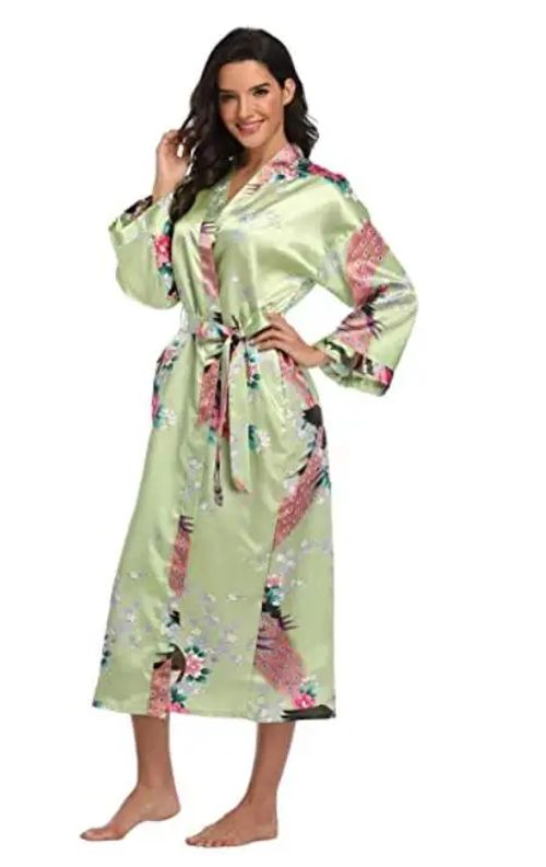 YEGDBDU Satin Kimono Robe - Elegant Summer Sleepwear for Special Occasions