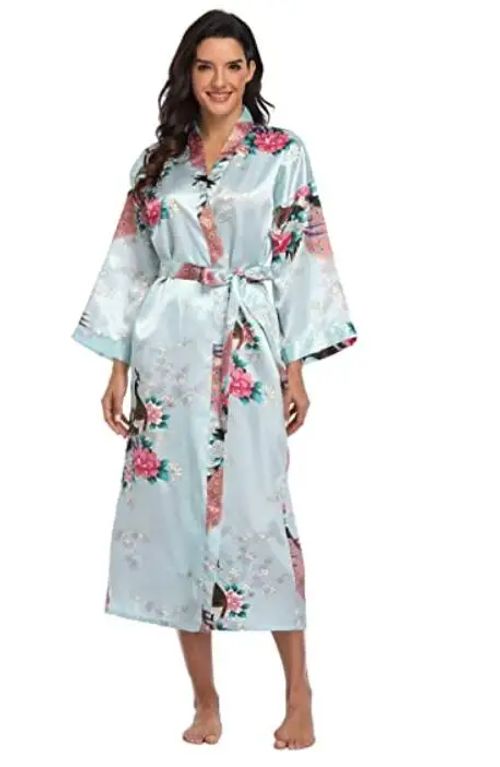 YEGDBDU Satin Kimono Robe - Elegant Summer Sleepwear for Special Occasions