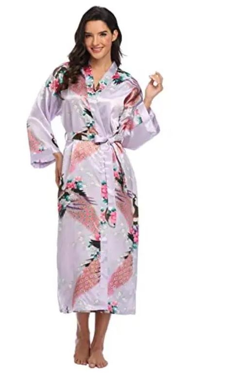 YEGDBDU Satin Kimono Robe - Elegant Summer Sleepwear for Special Occasions