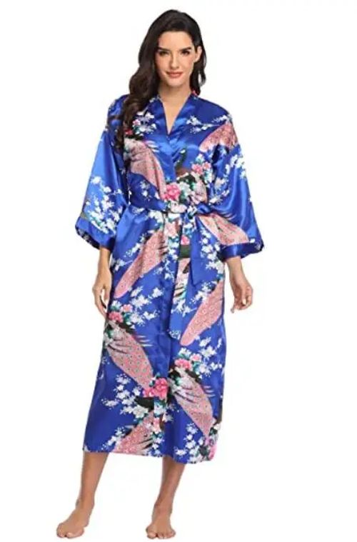YEGDBDU Satin Kimono Robe - Elegant Summer Sleepwear for Special Occasions