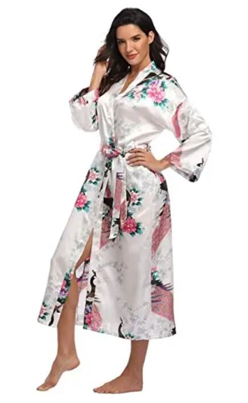 YEGDBDU Satin Kimono Robe - Elegant Summer Sleepwear for Special Occasions