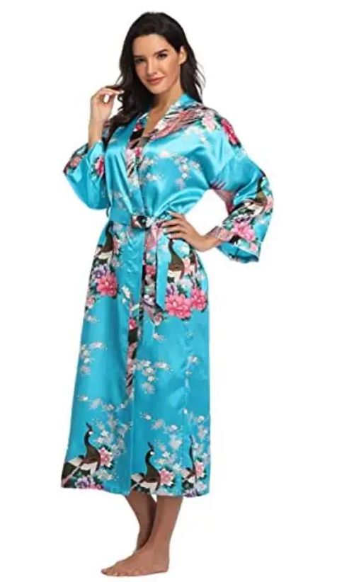 YEGDBDU Satin Kimono Robe - Elegant Summer Sleepwear for Special Occasions