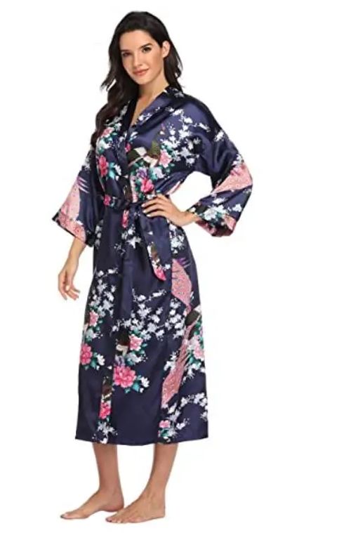 YEGDBDU Satin Kimono Robe - Elegant Summer Sleepwear for Special Occasions