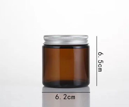 6pcs Amber Glass Candle Jars - Durable DIY Storage for Aromatherapy