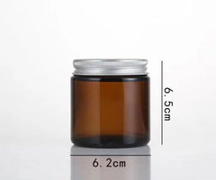 6pcs Amber Glass Candle Jars - Durable DIY Storage for Aromatherapy