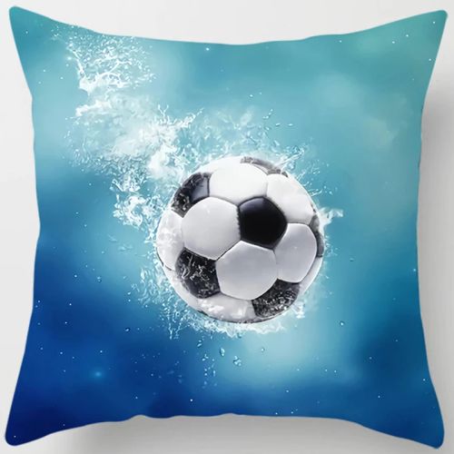 Modern Football Pattern Cushion Cover - 100% Polyester - 18 Inch - 1