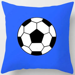Modern Football Pattern Cushion Cover - 100% Polyester - 18 Inch