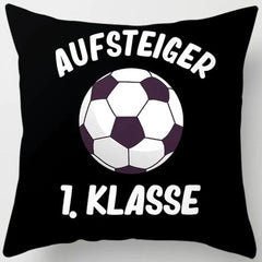 Modern Football Pattern Cushion Cover - 100% Polyester - 18 Inch