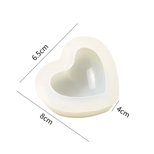 ZINBOOM Heart-Shaped Silicone Mould for DIY Candle & Soap Making