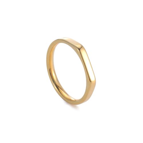 Cazador Stainless Steel Classic Minimalist Rings - Durable & Trendy - Gold Color / 9