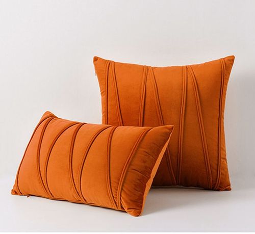 Inyahome Velvet Throw Pillow Cover - Luxurious Protection & Decoration - 6 orange yellow / 45x45cm 1pcs cover
