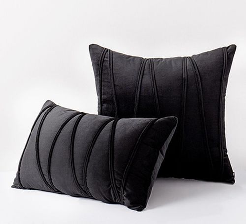 Inyahome Velvet Throw Pillow Cover - Luxurious Protection & Decoration - 13 black / 45x45cm 1pcs cover