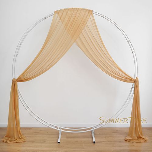 SUMMERTREE Knitted Chiffon Drapes - Elegant Window Treatment for Home & Events - 1 Panel Ginger