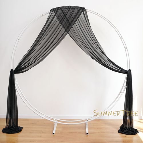 SUMMERTREE Knitted Chiffon Drapes - Elegant Window Treatment for Home & Events
