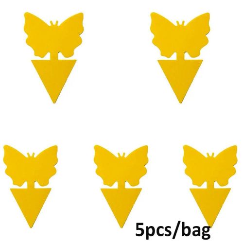 Natural Sticky Insect Board Traps for Effective Plant Pest Control - 5pcs butterfly