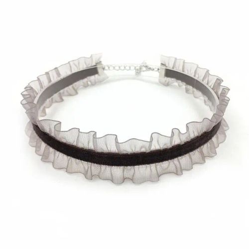 New Lace Collar Black White Necklace 2021 Black White Clavicle Choker INS Style Short Necklace for Women Jewelry