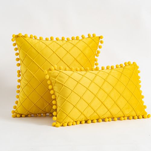 InyaHome Plush Cushion Cover - Soft Polyester Fabric for Stylish Comfort