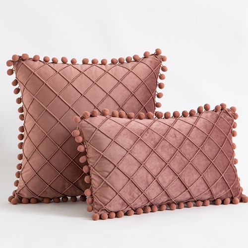 InyaHome Plush Cushion Cover - Soft Polyester Fabric for Stylish Comfort