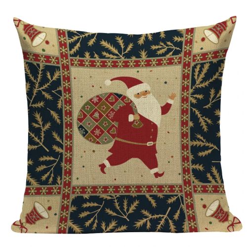 Pumelo Tree Colourful Santa Claus Cushion Cover - Festive Decor for All Ages
