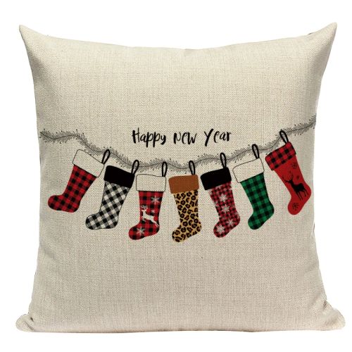 Pumelo Tree Colourful Santa Claus Cushion Cover - Festive Decor for All Ages