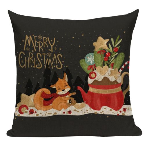 Pumelo Tree Colourful Santa Claus Cushion Cover - Festive Decor for All Ages