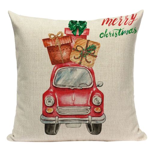Pumelo Tree Colourful Santa Claus Cushion Cover - Festive Decor for All Ages