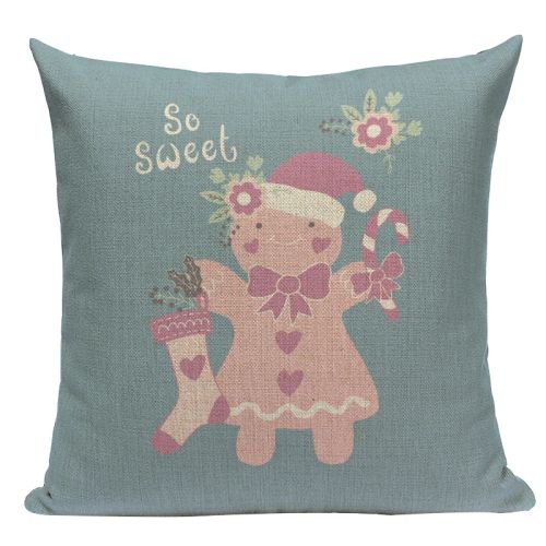 Pumelo Tree Colourful Santa Claus Cushion Cover - Festive Decor for All Ages