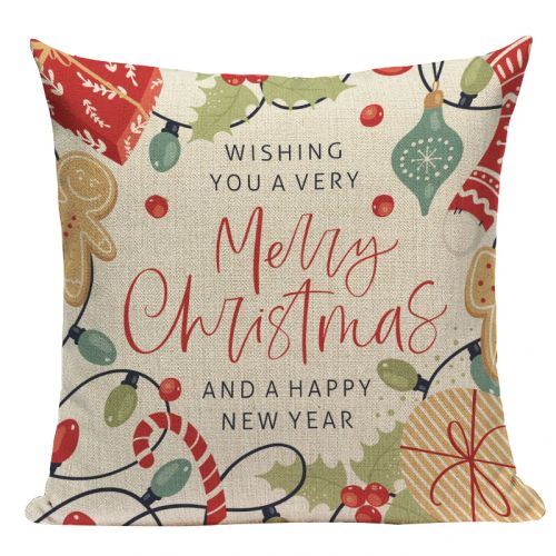 Pumelo Tree Colourful Santa Claus Cushion Cover - Festive Decor for All Ages