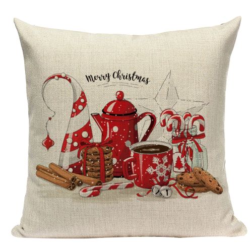 Pumelo Tree Colourful Santa Claus Cushion Cover - Festive Decor for All Ages