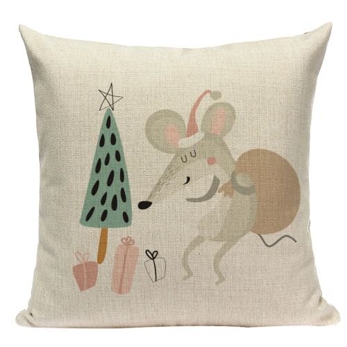 Pumelo Tree Colourful Santa Claus Cushion Cover - Festive Decor for All Ages