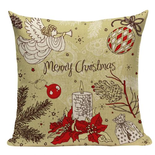 Pumelo Tree Colourful Santa Claus Cushion Cover - Festive Decor for All Ages
