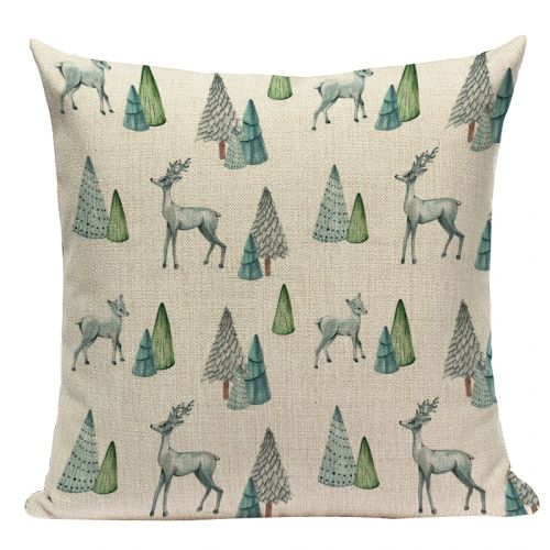 Pumelo Tree Colourful Santa Claus Cushion Cover - Festive Decor for All Ages
