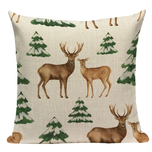 Pumelo Tree Colourful Santa Claus Cushion Cover - Festive Decor for All Ages