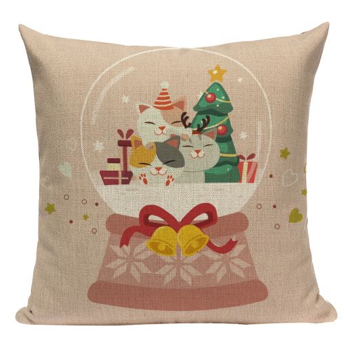 Pumelo Tree Colourful Santa Claus Cushion Cover - Festive Decor for All Ages