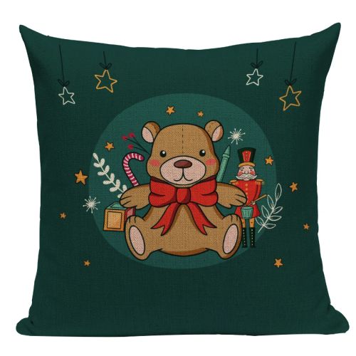 Pumelo Tree Colourful Santa Claus Cushion Cover - Festive Decor for All Ages