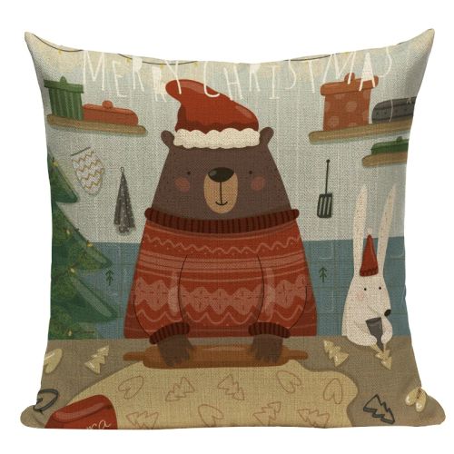 Pumelo Tree Colourful Santa Claus Cushion Cover - Festive Decor for All Ages