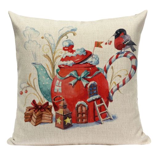 Pumelo Tree Colourful Santa Claus Cushion Cover - Festive Decor for All Ages