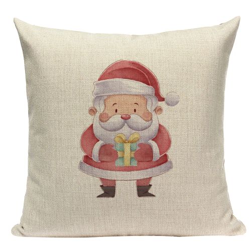 Pumelo Tree Colourful Santa Claus Cushion Cover - Festive Decor for All Ages - L2500-9 / 45X45cm