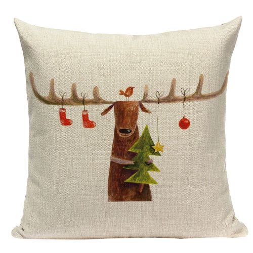 Pumelo Tree Colourful Santa Claus Cushion Cover - Festive Decor for All Ages