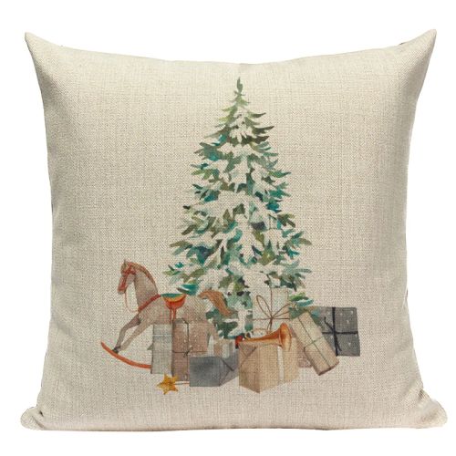 Pumelo Tree Colourful Santa Claus Cushion Cover - Festive Decor for All Ages - L2500-11 / 40x40cm