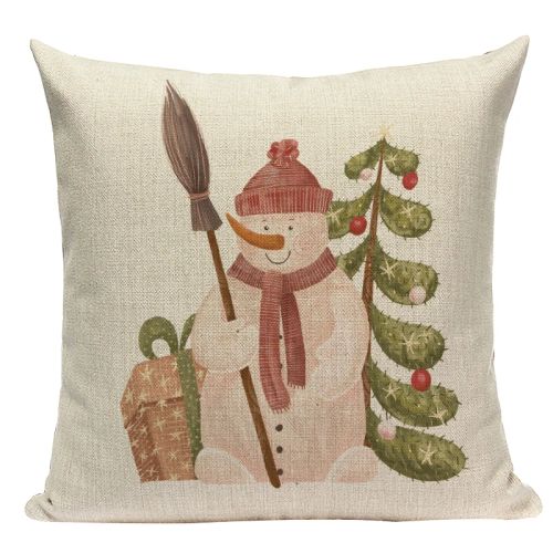 Pumelo Tree Colourful Santa Claus Cushion Cover - Festive Decor for All Ages